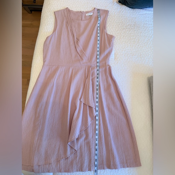 Calvin Klein Textured Blush Pink Sleeveless Dress (Size 12) - Picture 6 of 13